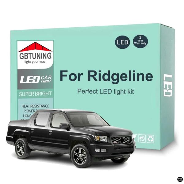 カーアクセサリーホンダリッジライン 2006-2017-22 CANバスドームナンバープレート LED インテリア電球キット