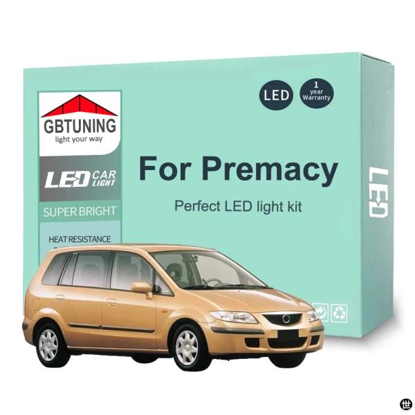 LED インテリア電球アクセサリーマツダプレマシー 1999-2011-15 CANBUS 車ドームトランクナンバープレートランプ