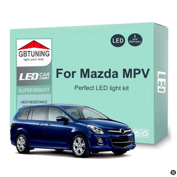 カーアクセサリーマツダ MPV LV LW LY 1989-2011-16 CANBUS ドームナンバープレート LED インテリア電球キット