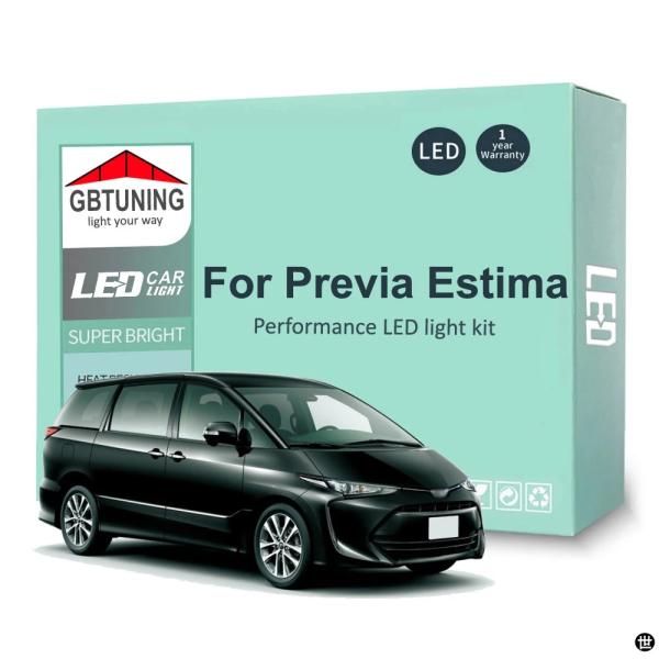LED インテリア電球キットトヨタプレビアエスティマ ACR30 ACR50 1990-2015-19 地図ドーム読書ランプ CANBUS