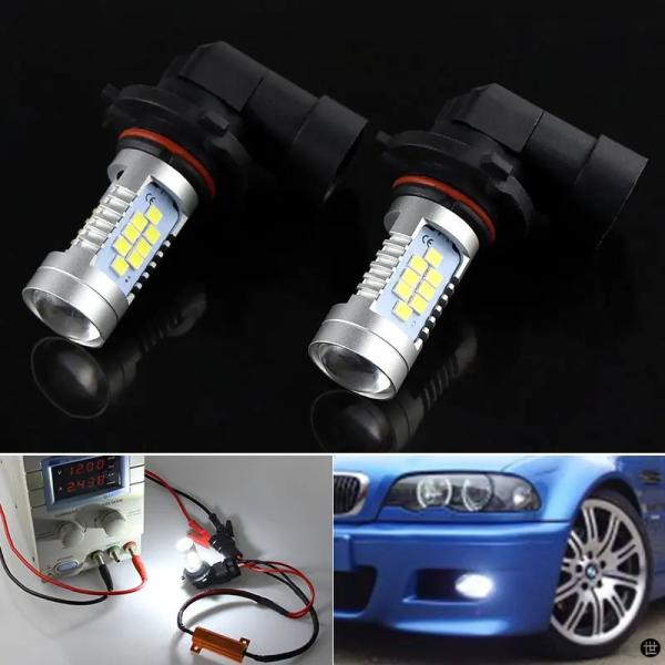 2 個 BMW 3 シリーズ E46 コンバーチブルクーペ 5 シリーズ E39 E60 E61 HB4 9006 P22D LED フォグランプ電球 CANB