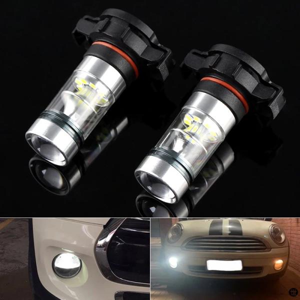 2 個 CANBUS PSX24W 2504 LED ライト電球ミニクーパー F55 F56
