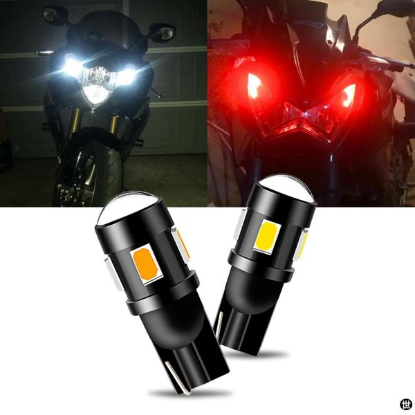 2 個 CANBUS 白赤青カワサキ KRT プロ 1000 2000-2010 LED バイク位置パーキング街明り T10 194 W5W