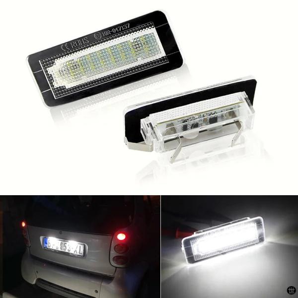 2 個 LED ナンバープレートライトベンツスマート 2 クーペコンバーチブル 450 451 ライトカーアクセサリー CANBUS