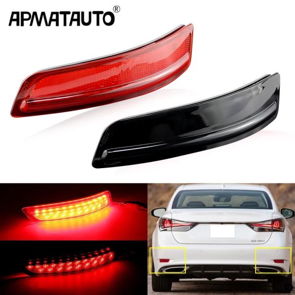 2X 赤色 LED リアバンパーリフレクターライトブレーキストップフォグランプレクサス GS200T GS250 GS300 GS460 GS-F ES250 