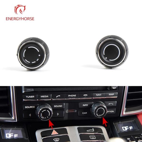 ポルシェクーペ 911 718 918 ボクスターケイマンセンターコンソールオーディオボリュームノブカバー CD コントロールスイッチボタン交換