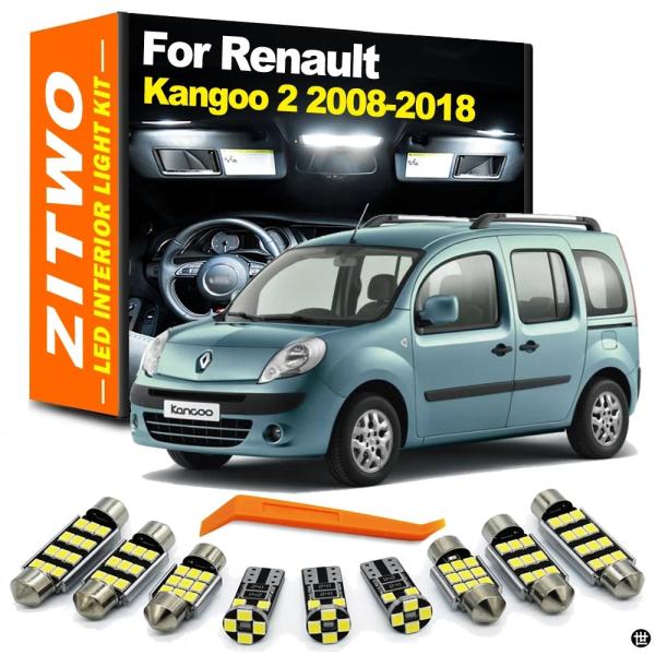 ZITWO 11 個 LED インテリア屋内ドーム読書灯キットルノー カングー 2 II MK2 2008 2009 2011 2013 2015 2016 2