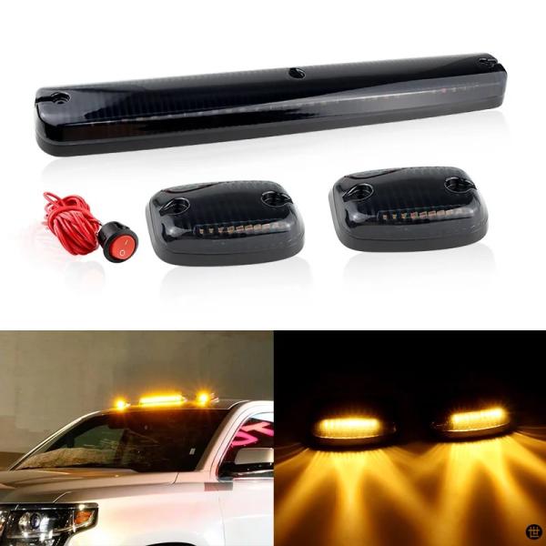 LED ルーフ安全マーカーライトハザードランプアンバーライトシボレーシルバラード GMC シエラピックアップトラックカーアクセサリー