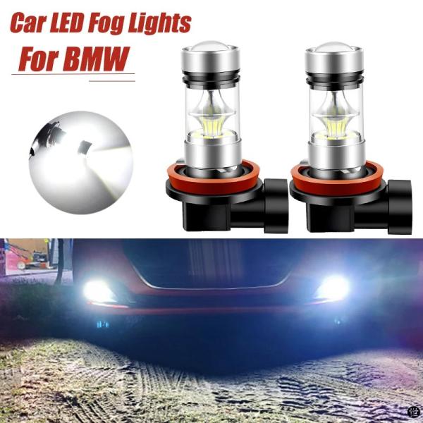 2 個 LED フォグライトランプ BLUB H8 H11 CANBUS BMW E63 E64 E90 E91 E92 E93 328I 328XI X5 E