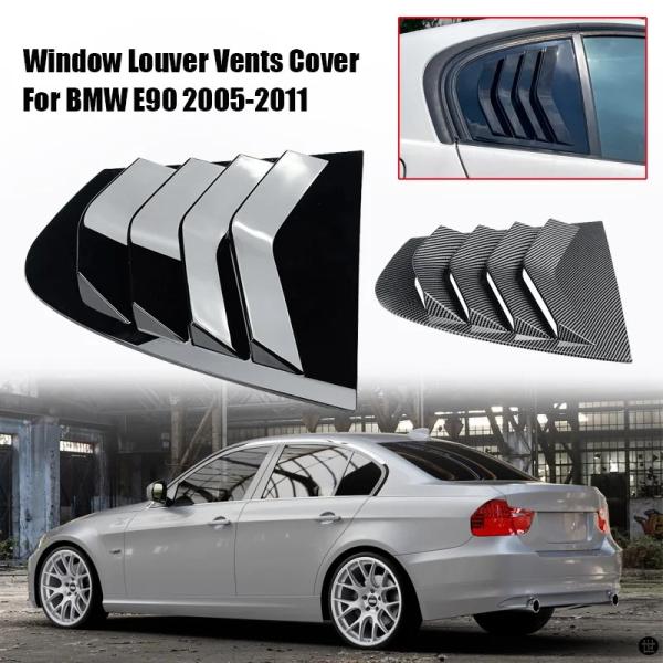 BMW アクセサリー 3 シリーズ E90 320I 330I M3 2005-2011 リアサイドウィンドウルーバーエアベントフロントガラス装飾カバー