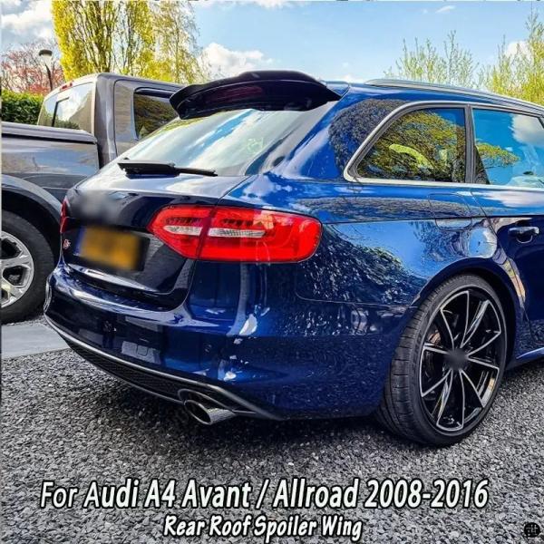 アウディ A4 B8 8.5 アバント/オールロード 2008-2016 リアトランクルーフスポイラーリアルーフリップスポイラーウィングテール翼カーアクセサリー