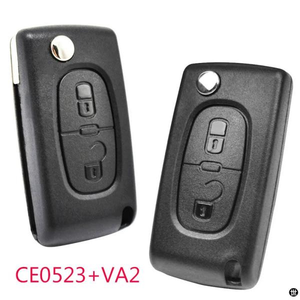 CE0523 キーリモートフリップキーシェルケースシトロエン C3 C4 C5 C6 ベルランゴピカソプジョー 308 207 307 3008 5008 80