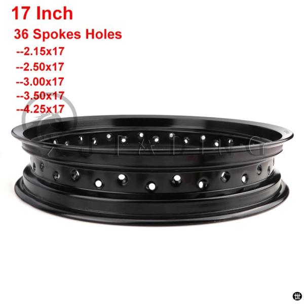 バイク前後セットスポークホイール17インチ バイク 造アクセサリー 17 インチ 36 スポーク穴リム合金ホイールハブ