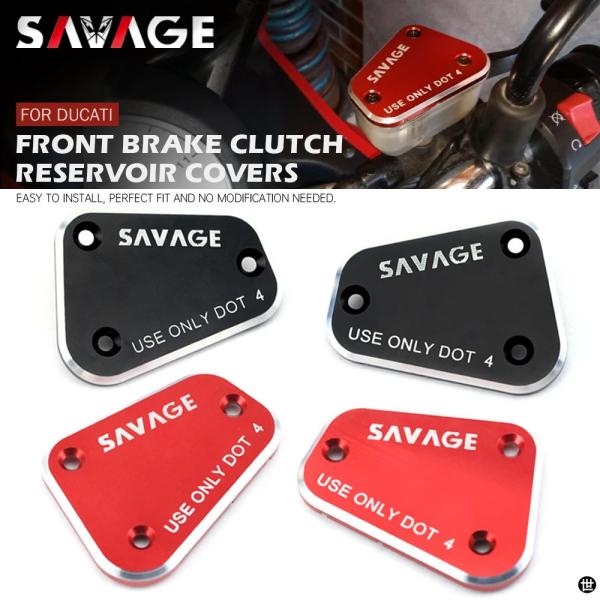 バイクフロントブレーキ液リザーバーカバードゥカティストリートファイター 8481100S ムルティストラーダ 1000 DS GT1000 クラッチマスターシリンダーキャップ仕様:- 状態: 100%  新品-材質： 6061アルミニウム-...