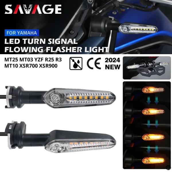 LED ウィンカー流れる光ヤマハ MT03 MT25 MT10/SP YZF R3 XSR 700/900 バイク点滅インジケータ方向フラッシャー