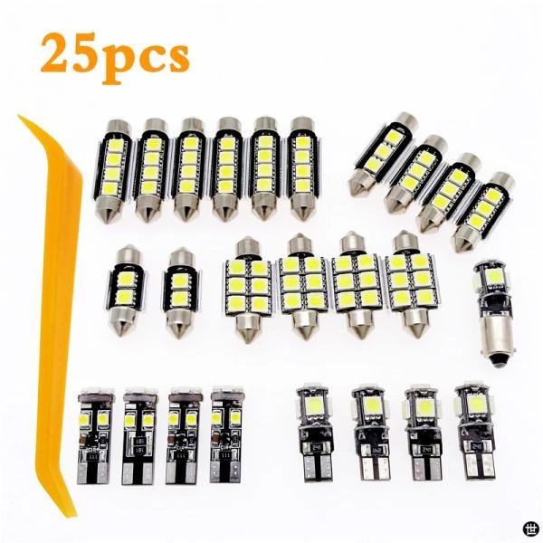 25 個 LED 車内ライト白色 LED 電球キット超高輝度インテリアライト BMW X5 E70 M 2007-2013 用