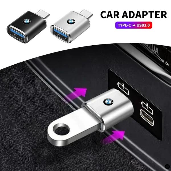 タイプ C USB インターフェースミニコンバータ充電アダプタロゴ BMW X1 X2 X3 X5 X4 X6 X7 G30 G20 G32 G11 G12 F40 F30 F2