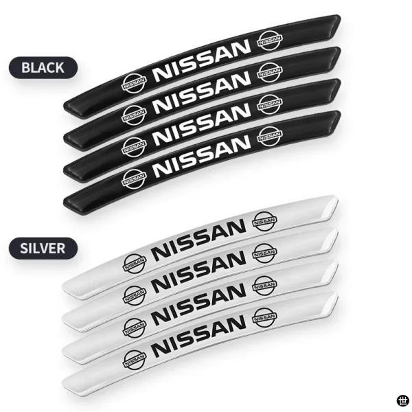4 個アルミバッジスタイリングホイールハブリム装飾ステッカー日産 J10 エクストレイルキャシュカイジュークリーフマイクラノートパトロールガジェット