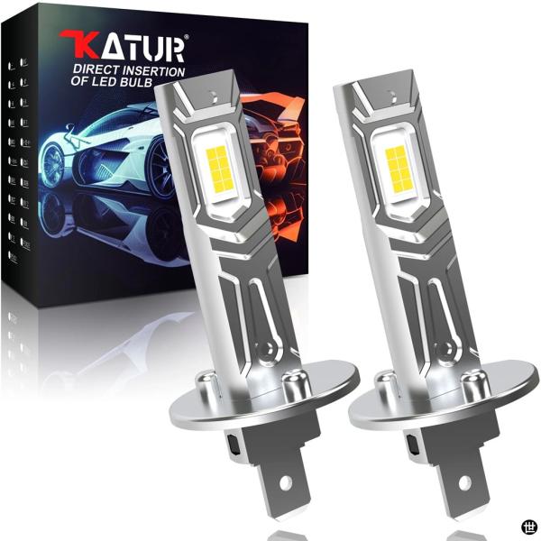 KATUR 2 個アップグレード H1 LED ヘッドライト電球 CANBUS 無極性フォードフィエスタフォーカス MK2 MK3 BMW E90 E34 E3