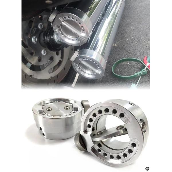 バイク円形マフラーマフラーバルブ 79 MM 80 MMハーレーロードキング
