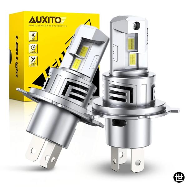 AUXITO 30000LM H4 LEDライト電球 9003 ヘッドライト ハイビームロービーム 超高輝度 ファン付き ワイヤレススタイル 60W 車用ヘッドランプ 2個