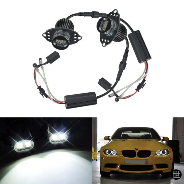 ANGRONG ヘッドライト LED 20W エンジェルアイズ ハローリング ライトバルブ 2009+ BMW E90 E91 LCI用