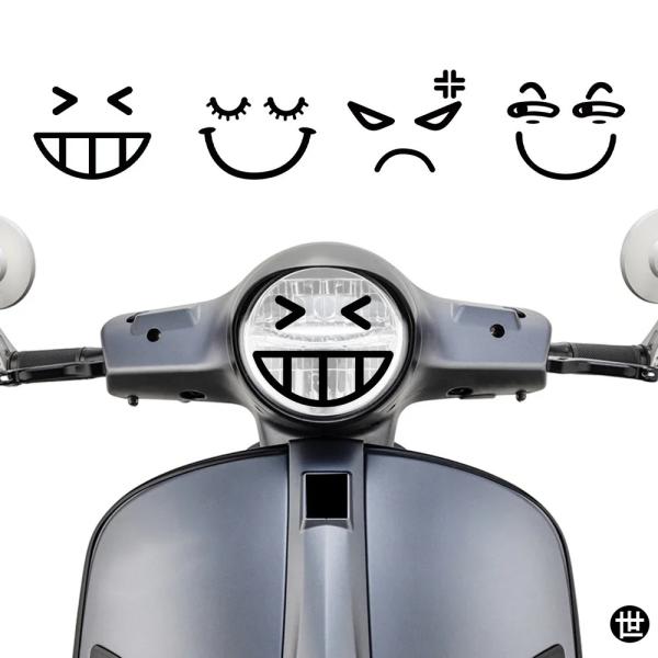 PIAGGIO VESPA PRIMAVERA 50 125 SPRINT 50 125 GTS GTV 300 250 SUPER用 バイク用ヘッドライトステッカー エクスプレッションデカール