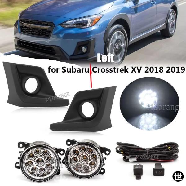 スバル XV クロストレック 2018 2019 2020 用フォグランプ フォグランプカバー ヘッドライト フロントバンパートリム ベゼル キャップフレー