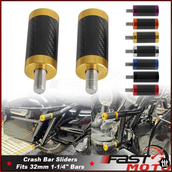 バイク用 1 1/4インチ クラッシュバー スライダーエンド 交換用 32MM