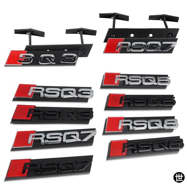 カースタイリング フロントグリル エンブレム デコレーション ステッカー 自動車カスタムアクセサリー AUDI SQ3 SQ4 SQ5 SQ6 SQ7 SQ8 RSQ3 RS