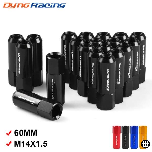 DYNORACING 60MM M14*1.5 ホイールナット  20個 レーシングラグホイールナット ネジ / アルミラグナット M14X1.5 BX101006