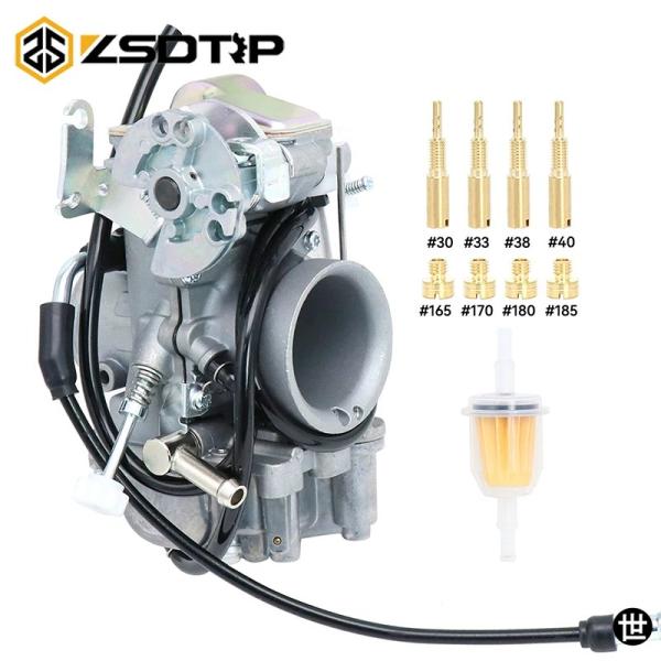 TM40-6 フラットスライド レーシングキャブレターアクセラレーターポンプ付きWR450F XR650R DR400用