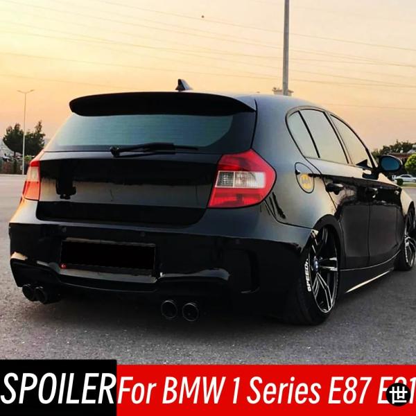 2004-2012 BMW 1シリーズ E87 E81 ハッチバック 116i 120i 118i用 リアトランクリッド ルーフスポイラーウィング ブラックカー