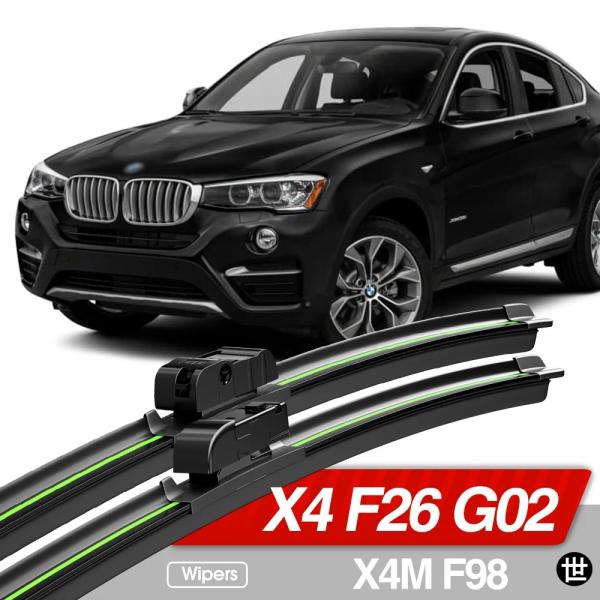 BMW X4 F26 G02 X4M F98 2014-2023用 フロントガラスワイパーブレード 2個セット フロントガラスウィンドウアクセサリー 2015 