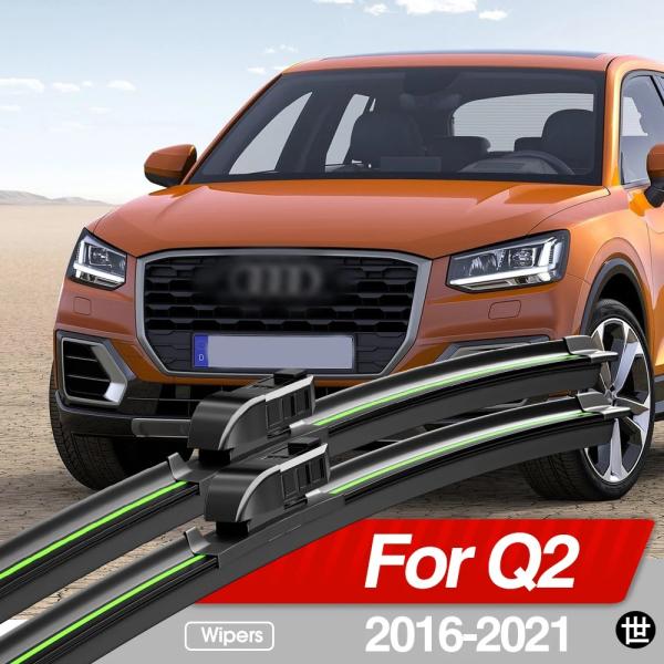 アウディ Q2 2016-2021用 フロントガラスワイパーブレード 2個セット フロントガラスウィンドウアクセサリー 2017-20