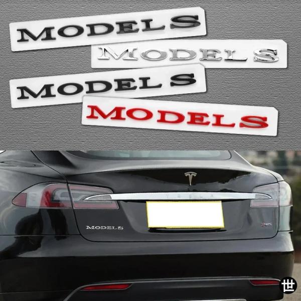 テスラ モデル3 モデルS モデルY モデルX用カースタイリングロゴバッジ ABS 3Dリアトランクボディエンブレムステッカーデカール装飾アクセサリー 1個