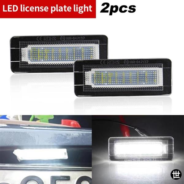 スマートフォーツー クーペ カブリオ 450 451 用 LED ナンバープレートライト 2個セットCANBUS コントローラー付き 白色カーシグナルライトアク