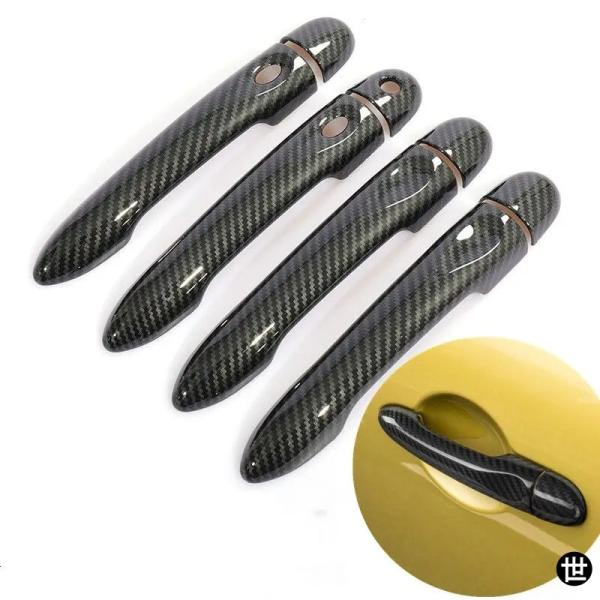ルノー キャプチャー カプター サムスン QM3 2013-20 用カーボン製カー ドアハンドル カバー アクセサリー