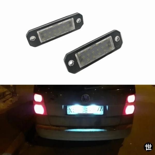 VWトランスポーターT5 T6マルチバンカラベルトランスバン（2003-2019キャディ（2003-2017用ナンバープレートライト（Canbus対応2個セット