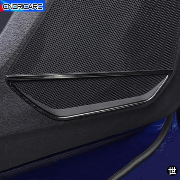 品 アウディ Q3 2019-2022 用 カー スタイリング ドア オーディオ スピーカー装飾フレーム ステッカー インテリア アクセサリー トリム  ストリ