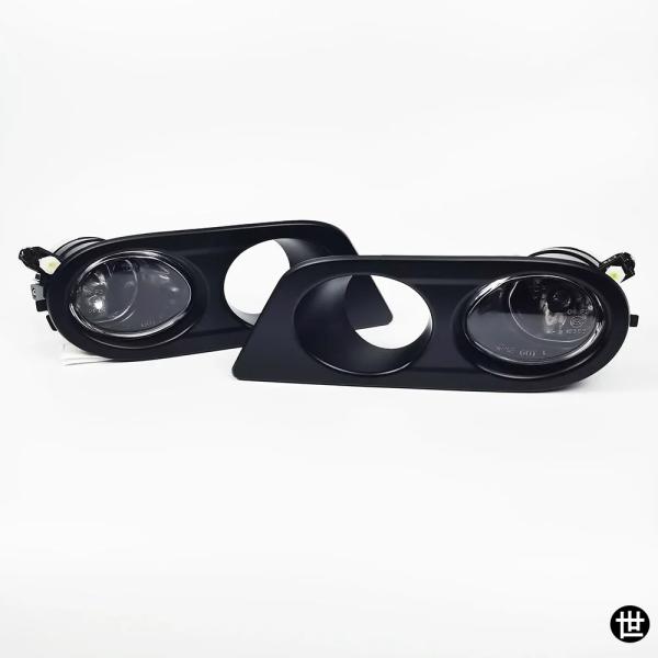 BMW E46 M3 2001-2006用フォグランプブラックサラウンドエアダクトフォグランプカバーグリルフレームフォグランプ