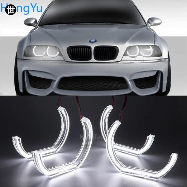 BMW E46 M3 クーペ コンバーチブル 1999-2003 前期型キセノンヘッドライト用超高輝度DTMスタイル LEDエンジェルアイリング