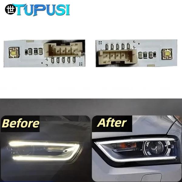 アウディ Q3  2012 - 15 フェイスリフト前  LED キセノン ヘッドライト用ホワイト デイタイム  DRL ボード 8U0941475A 左右セッ