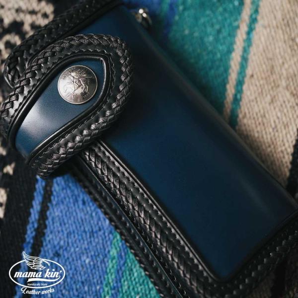 k*g様 サドルレザー 本革 ライダース ウォレット コードバン 長財布 カスタ mamakin_009cd84bl