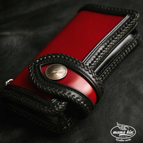 k*g様 サドルレザー 本革 ライダース ウォレット コードバン 長財布 カスタ コードバン/ライダースウォレット/バイカーズウォレット/サドル