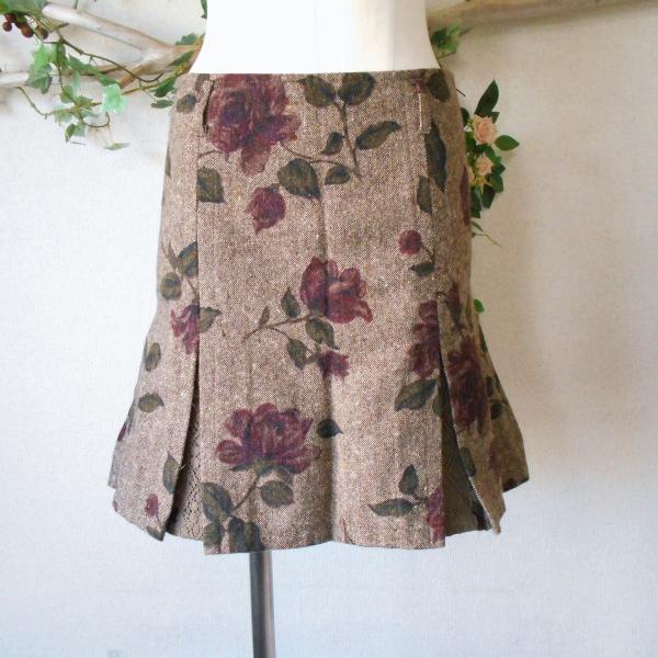 ★レストローズ★スカート★黒★レース★ L'EST ROSE レストローズ LEST レース の 可愛い 秋冬 向き