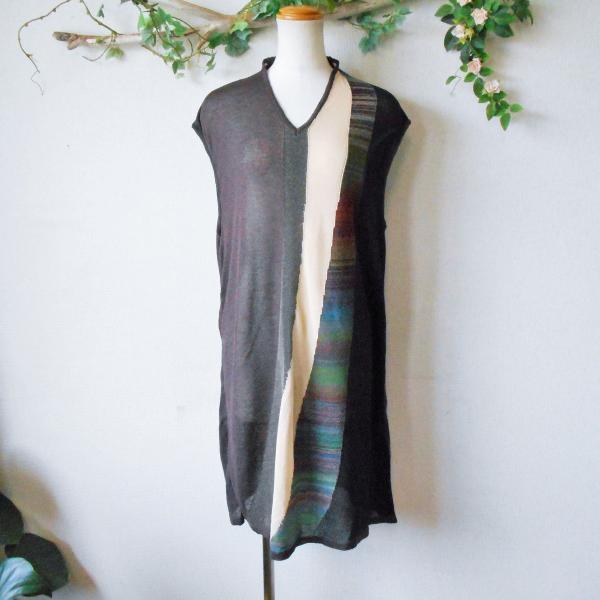 プーさんのママ　佐藤繊維　M.&kyoko半袖　チュニックワンピース 新品 プーさんのママ様専用 佐藤繊維 M.&kyoko半袖 チュニックワンピース 新品