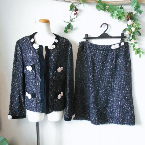 INGEBORG（インゲボルグ） 秋冬 向き お花 モチーフ 付き ツーピース