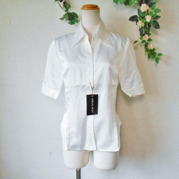 新品 タグ付き VISUAL SIGN 光沢あり レディース 用 半袖 シャツ 新品 タグ付き VISUAL SIGN 光沢あり レディース 用 半袖 シャツ