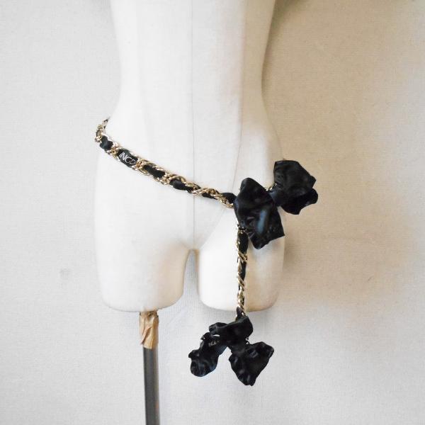 インゲボルグ リボン付きチェーンベルト　美品⭐️ mamapocket4976_20220129-07